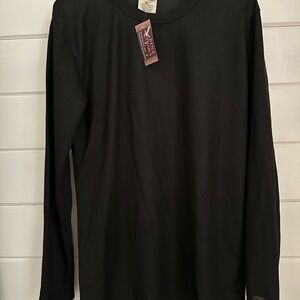 Mens Pine Trails L Black Long Sleeve Shirt brand new with tags